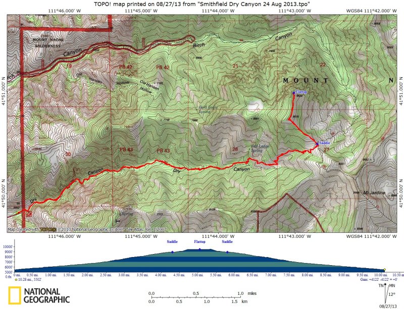 Smthfield Dry GPS Topo map